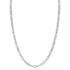 Zinzi zilveren ketting met paperclip schakels 4mm, gedecoreerd met speelse bolletjes 42-45cm ZIC2586