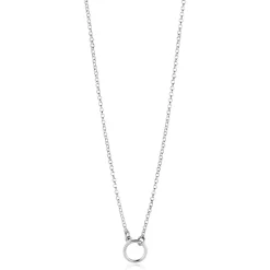Discount Zinzi zilveren ketting met open rondje 40-45cm ZIC2523