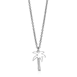 Discount Zinzi zilveren ketting palmboom 42-45cm ZIC1700