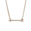 Zinzi zilveren ketting rosé verguld Cupido pijl wit 42-45cm ZIC1064R
