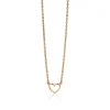 Hot Zinzi zilveren ketting rosé verguld open hartje 40-43cm ZIC1420R