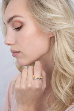 Best Zinzi zilveren luxe aanschuifring rond vierkant wit ZIR2055