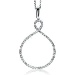 Outlet Zinzi zilveren luxe hanger infinity wit ZIH1893 (zonder collier)