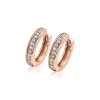 Best Zinzi zilveren luxe oorringen 14K rosé verguld 17 x 3mm wit ZIO186D