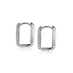 Sale Zinzi zilveren luxe oorringen 15x2mm rechthoekig met witte zirconia's ZIO2221Z