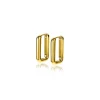 Discount Zinzi zilveren luxe oorringen 14K geel verguld 15x2mm ovale vorm ZIO2221G