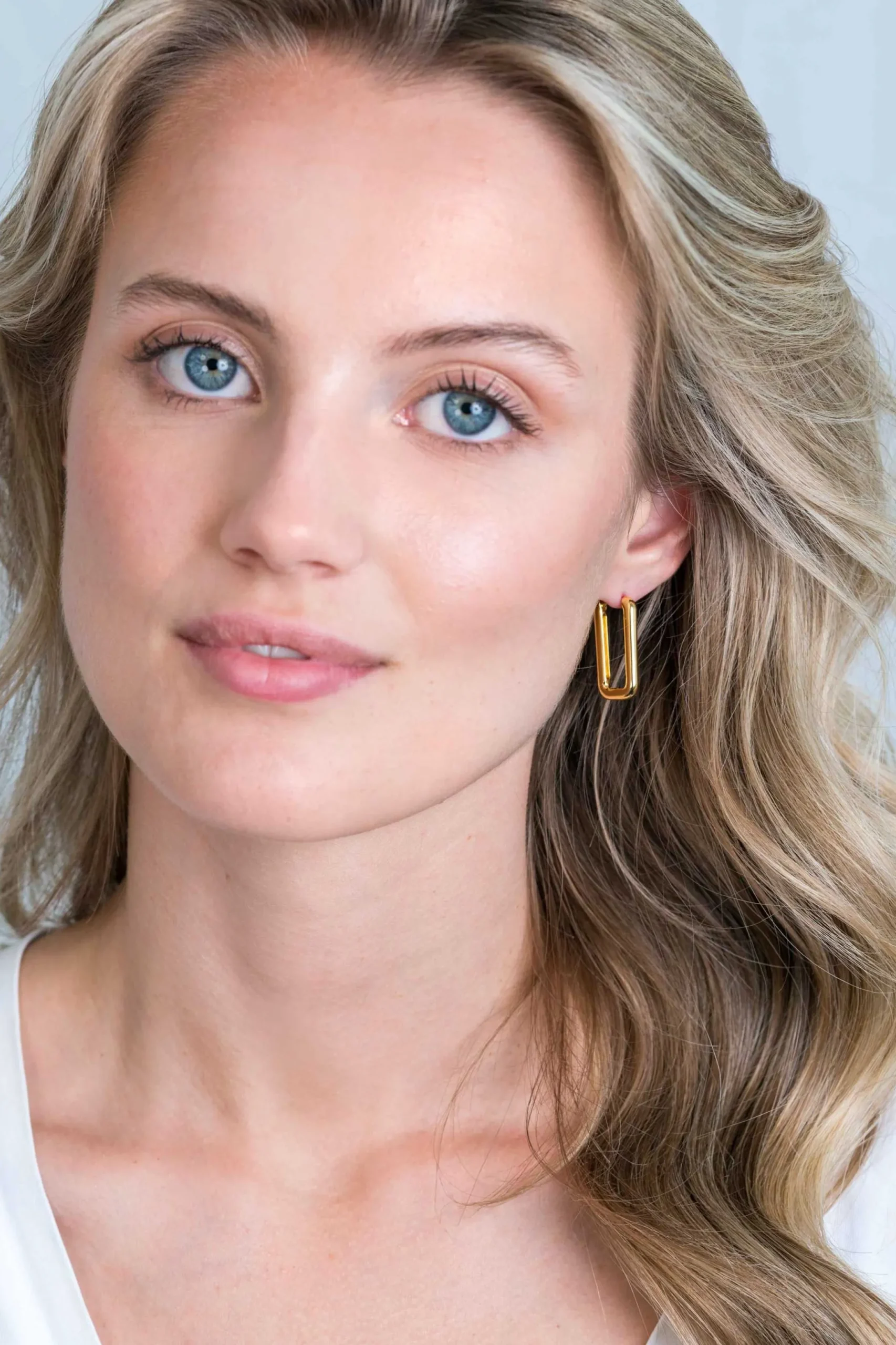 Best Zinzi zilveren luxe oorringen 14K geel verguld 24x3mm ovale vorm ZIO2223G