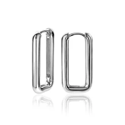 Hot Zinzi zilveren luxe oorringen 24x3mm ovale vorm ZIO2223