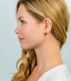 Sale Zinzi zilveren luxe oorringen vierkante buis driehoekvorm 18x2,5mm ZIO1684