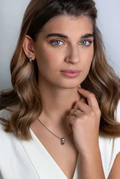 Discount Zinzi zilveren luxe oorringen drie gladde banen en witte ronde zirconia 15x4mm ZIO2241