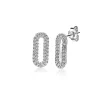 Discount Zinzi zilveren luxe oorsieraden ovaal wit ZIO1894