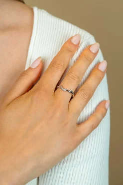 Hot Zinzi zilveren multi-look ring (5mm breed) met slang rondom met witte zirkonia ZIR2722
