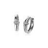 Best Zinzi zilveren multi-look oorringen 14mm glad gedraaide buis met witte zirconia's ZIO2324