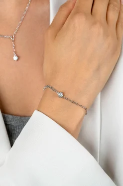Best Zinzi zilveren multi-look armband met ovale en jasseron schakels, met ronde witte zirkonia in vierpootszetting 17-19cm ZIA2660