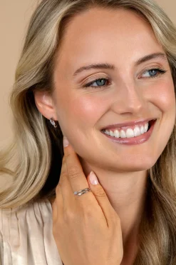 Hot Zinzi zilveren multi-look ring (4mm breed) met een peervormige en ovale witte zirkonia ZIR2689