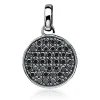 Outlet Zinzi zilveren munt hanger zwart ZIH844Z