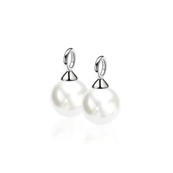 Sale Zinzi zilveren oorbedels parel wit 12mm ZICH305W (zonder oorringen)