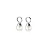 Discount Zinzi zilveren oorbedels parel wit ZICH1749W (zonder oorringen)
