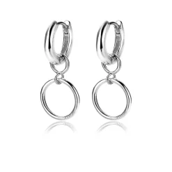 Clearance Zinzi zilveren oorbedels open rond 11mm ZICH1748 (zonder oorringen)