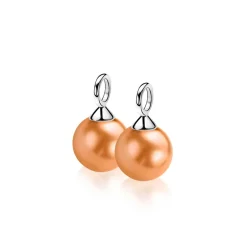 New Zinzi zilveren oorbedels parel ZICH266O (zonder oorringen)