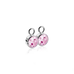 Outlet Zinzi zilveren oorbedels roze ZICH186R (zonder oorringen)