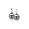 Sale Zinzi zilveren oorbedels parel grijs ZICH266G (zonder oorringen)