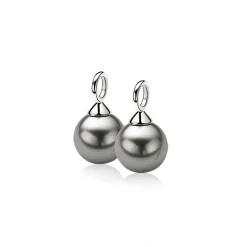 Sale Zinzi zilveren oorbedels parel grijs ZICH266G (zonder oorringen)