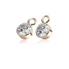 Clearance Zinzi zilveren oorbedels rosé verguld 7mm rond wit ZICH1486D (zonder oorringen)