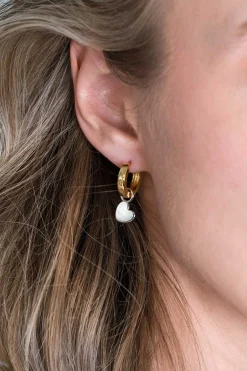 Clearance Zinzi zilveren oorbedels hartvorm 8mm ZICH1826 (zonder oorringen)
