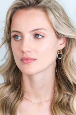Discount Zinzi zilveren oorbedels 18mm ronde open vorm witte zirconia ZICH2199 (zonder oorringen)