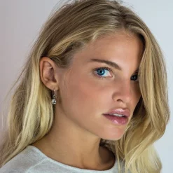 Best Zinzi zilveren oorhangers bol glad ZIO621