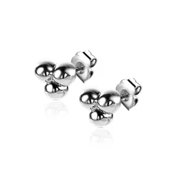 Online Zinzi zilveren oorknopjes 4mm 3 bolletjes ZIO2169