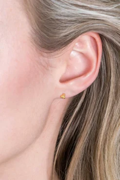 Outlet Zinzi zilveren oorknopjes 14K geel verguld 4mm 3 bolletjes ZIO2169G
