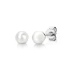 Outlet Zinzi zilveren oorknoppen 6mm wit parel ZIO1317