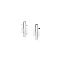 Best Zinzi zilveren oorknoppen staafjes vorm glad 9mm ZIO1586