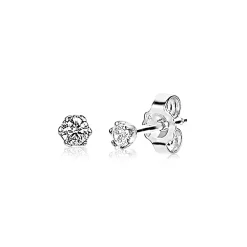 Discount Zinzi zilveren oorknoppen 3,5mm zirconia wit chatonzetting ZIO1983