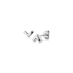 Sale Zinzi zilveren oorknoppen glad V-vorm 7mm ZIO1380