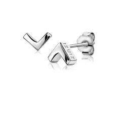 Sale Zinzi zilveren oorknoppen glad V-vorm 7mm ZIO1380