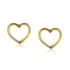 Online Zinzi zilveren oorknoppen 14K geelverguld open hart 8mm ZIO1630G