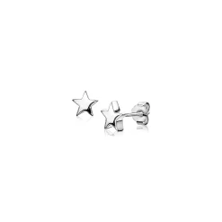 Best Zinzi zilveren oorknoppen glad ster 7mm ZIO1377