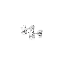 Best Zinzi zilveren oorknoppen glad ster 7mm ZIO1377