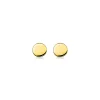 Hot Zinzi zilveren oorknoppen geel verguld glad rond 6mm ZIO1376G