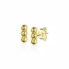 Best Zinzi zilveren oorknoppen 14K geelverguld drie bolletjes 6mm ZIO2230G