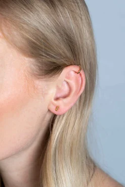 Best Zinzi zilveren oorknoppen 14K geelverguld drie bolletjes 6mm ZIO2230G