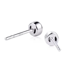 Sale Zinzi zilveren oorknoppen rond 4mm wit ZIO1177