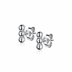 Sale Zinzi zilveren oorknoppen drie bolletjes 6mm ZIO2230