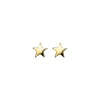 Best Zinzi zilveren oorknoppen geel verguld glad ster 7mm ZIO1377G