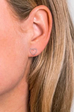 New Zinzi zilveren oorknoppen hart ZIO1630