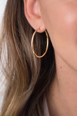 Best Zinzi zilveren oorringen geel verguld 45x2mm ZIO436G