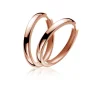Online Zinzi zilveren oorringen rosé verguld 28 x 3mm ZIO193R